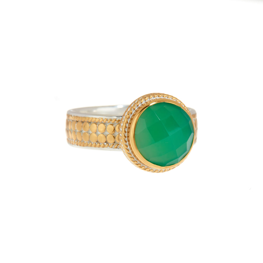 Green Chrysoprase Cocktail Ring