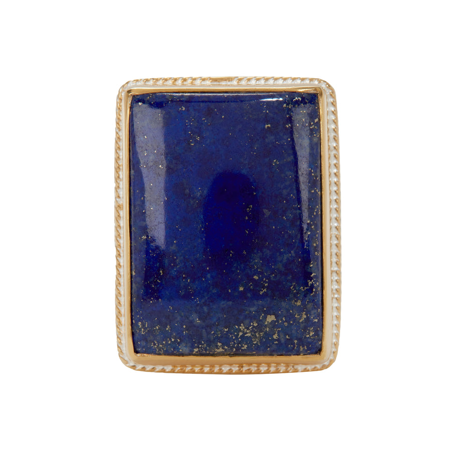 Large Lapis Rectangluar Cocktail Ring