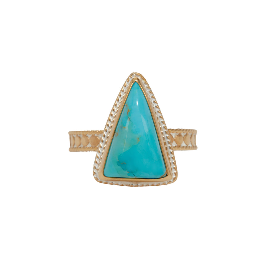 Turquoise Triangle Cocktail Ring