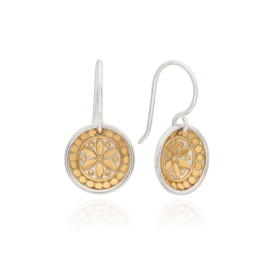 Classic Flower Dish Drop Earrings