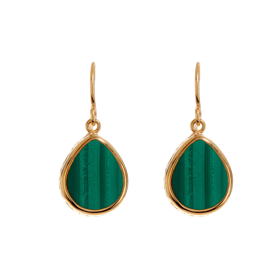 Teardrop Malachite Earrings