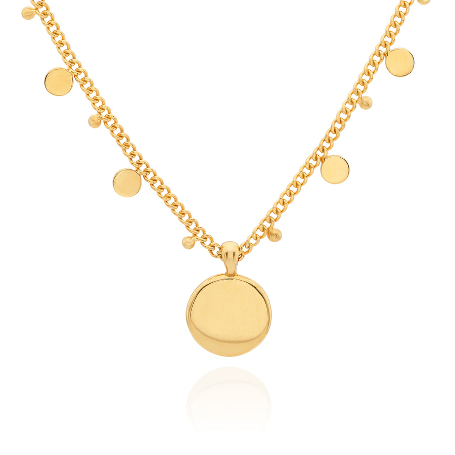 Classic Circle and Charm Necklace