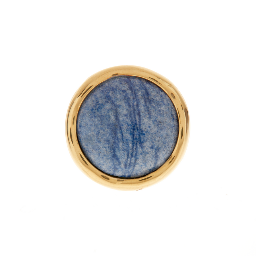 Wavy Dumortierite Signet Ring