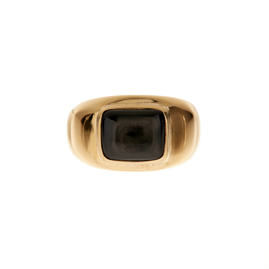 Hypersthene Signet Ring