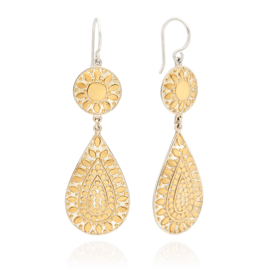 Classic Double Drop Flower Earrings