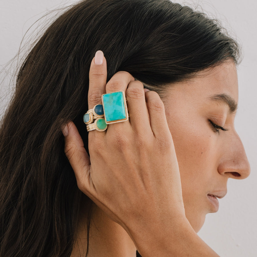 Blue Quartz Cocktail Ring