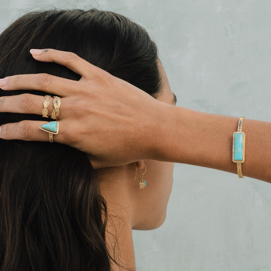 Turquoise Skinny Rectangular Cuff