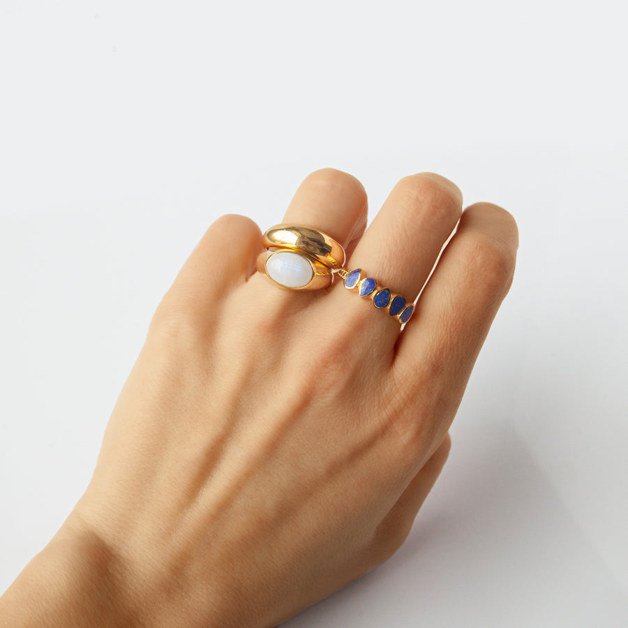 Lapis Multi-Drop Ring