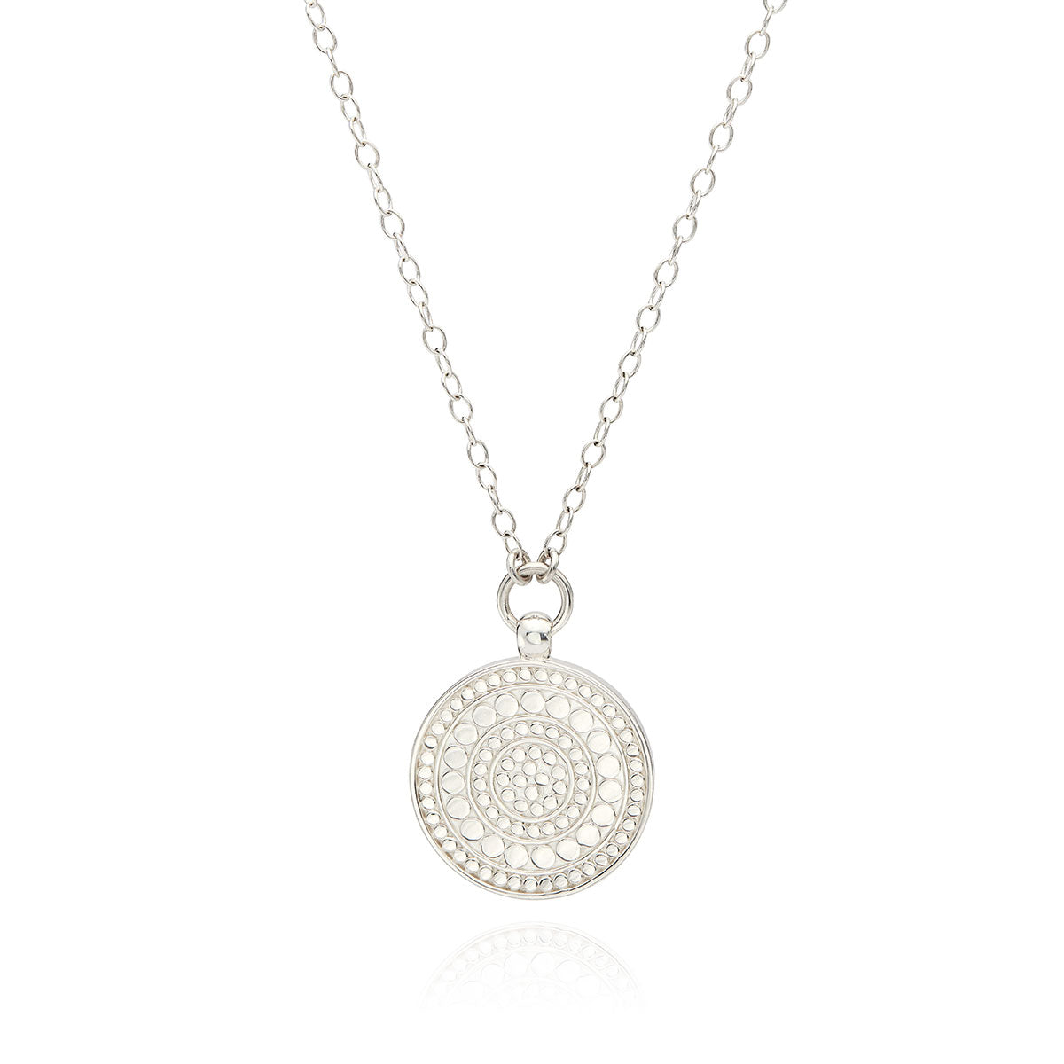 Classic Medium Disc Reversible Pendant Necklace | Gold Jewelry | Anna ...