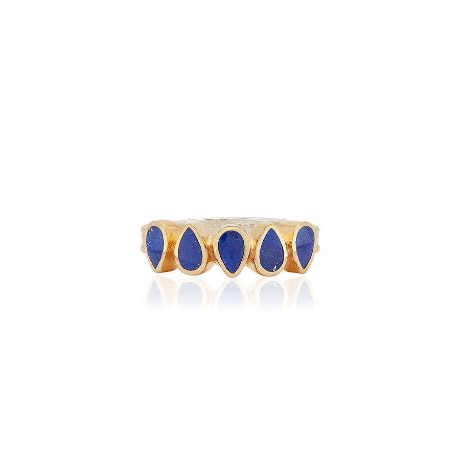 Lapis Multi-Drop Ring