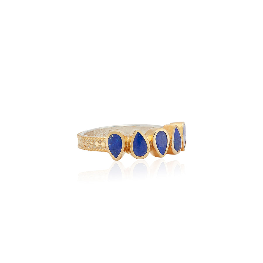 Lapis Multi-Drop Ring