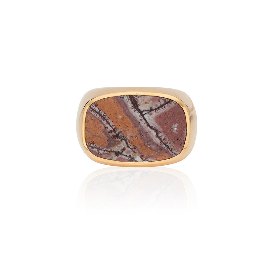 Sonora Jasper Cushion Signet Ring