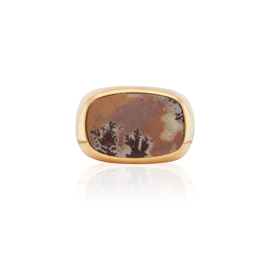 Sonora Jasper Cushion Signet Ring