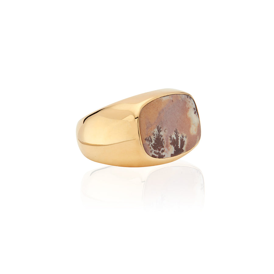 Sonora Jasper Cushion Signet Ring