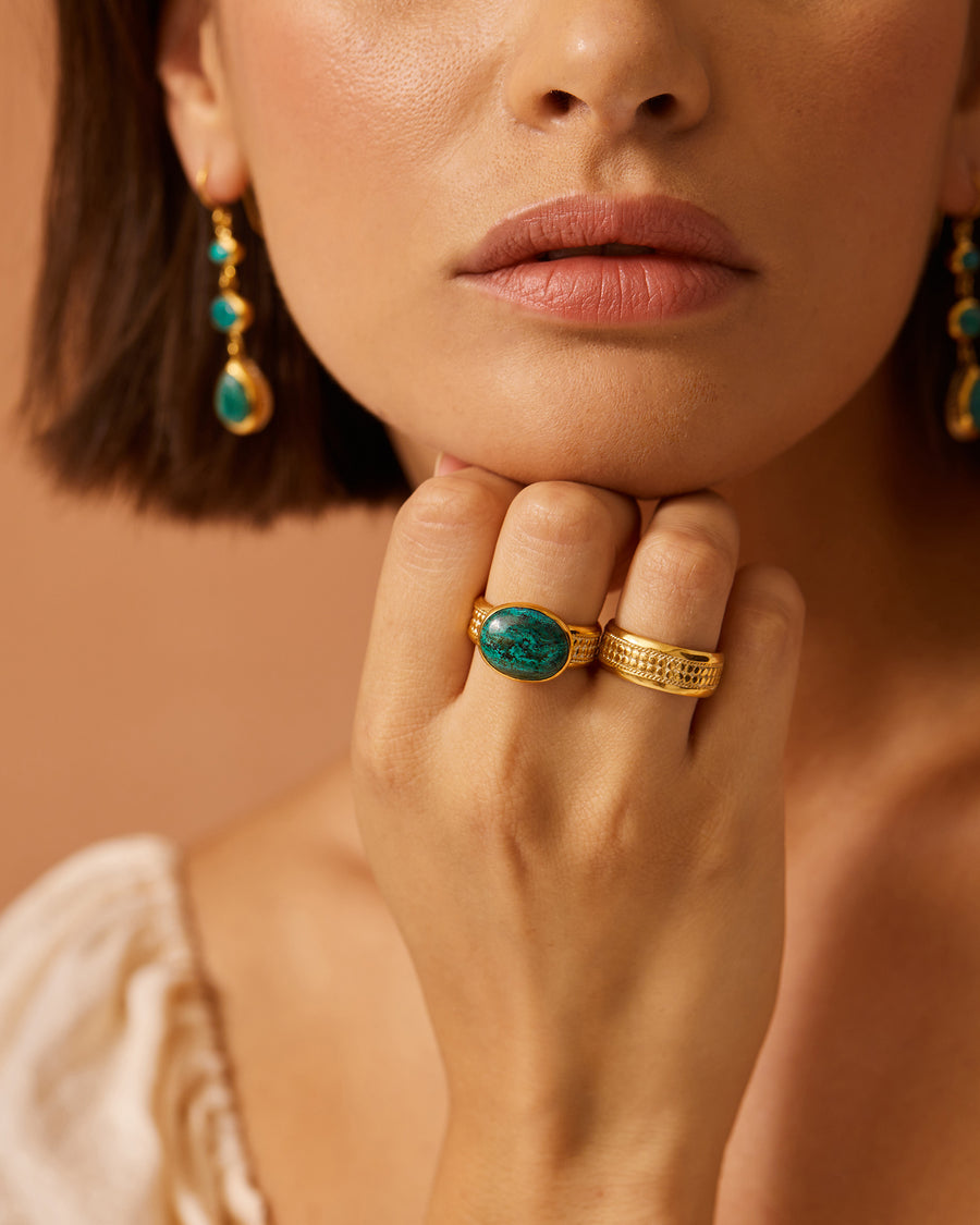 Malachite Cuff Ring | Healing Stones | Crystal Jewelry – Leslie Francesca  Designs
